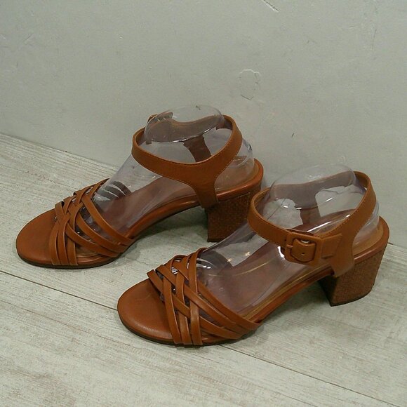 Vionic Peony Casual Comfort Leather Woven Chunky Sandals Size 10 - Picture 11 of 12